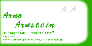 arno arnstein business card